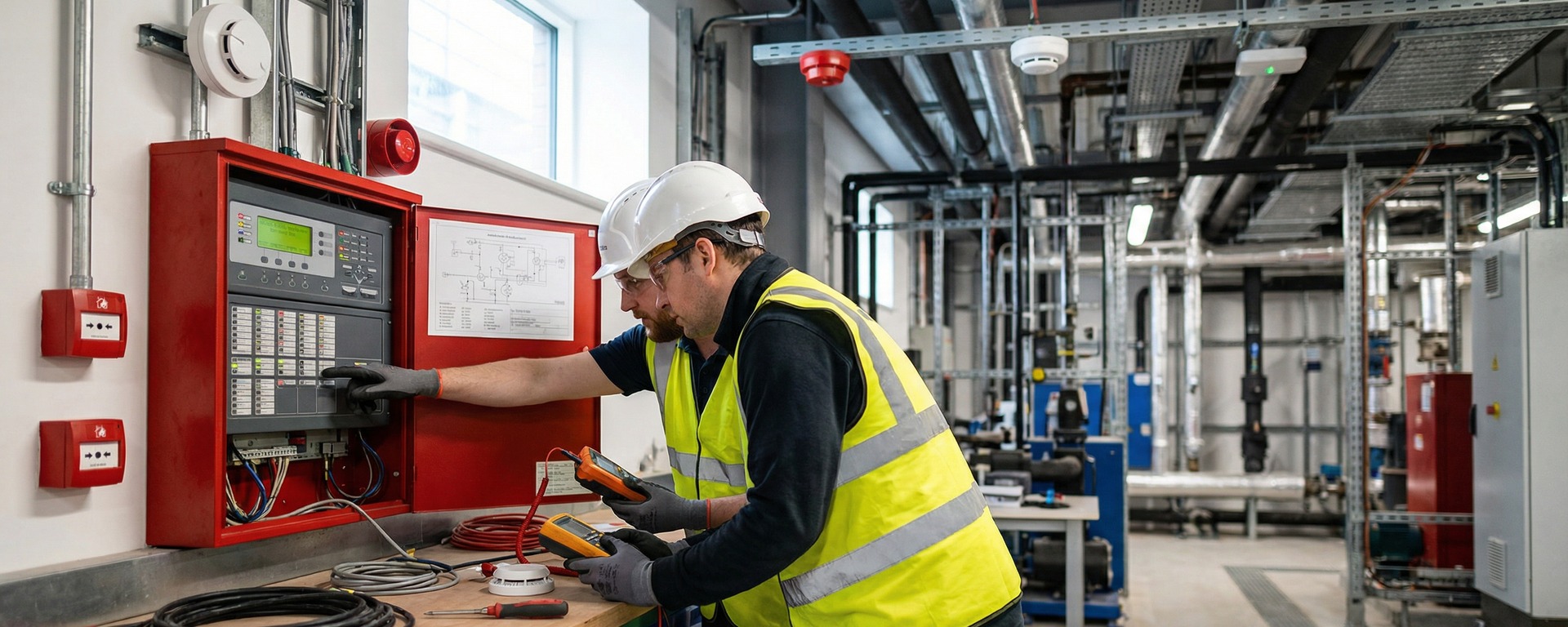 Fire alarm equipment illustrating the contractor selection guide