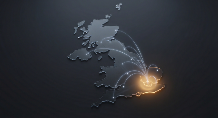 Coverage map for London, South East and nationwide specialist sprinkler projects