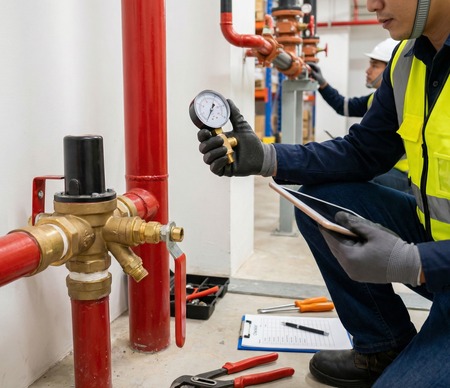 Technical sprinkler systems - residential & commercial maintenance activity on site