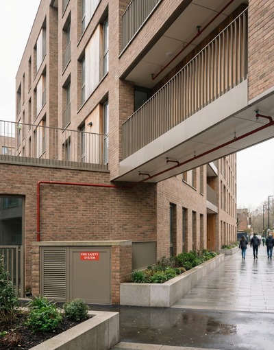 Residential sector image showing compliant fire protection environment