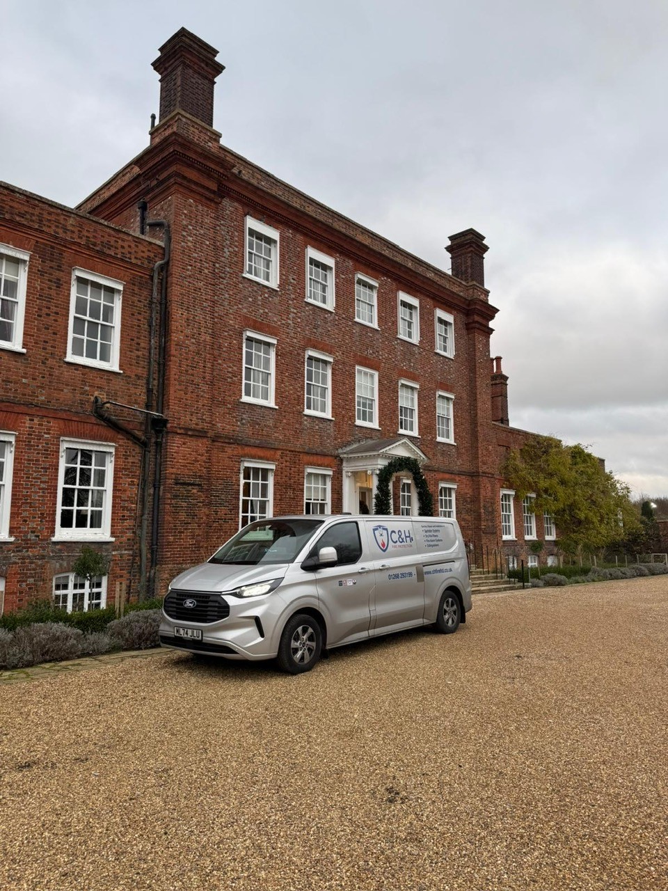 Engineer conducting fire protection survey on site